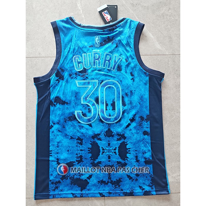 Maillot Golden State Warriors Stephen Curry NO 30 Select Series 2023 Bleu